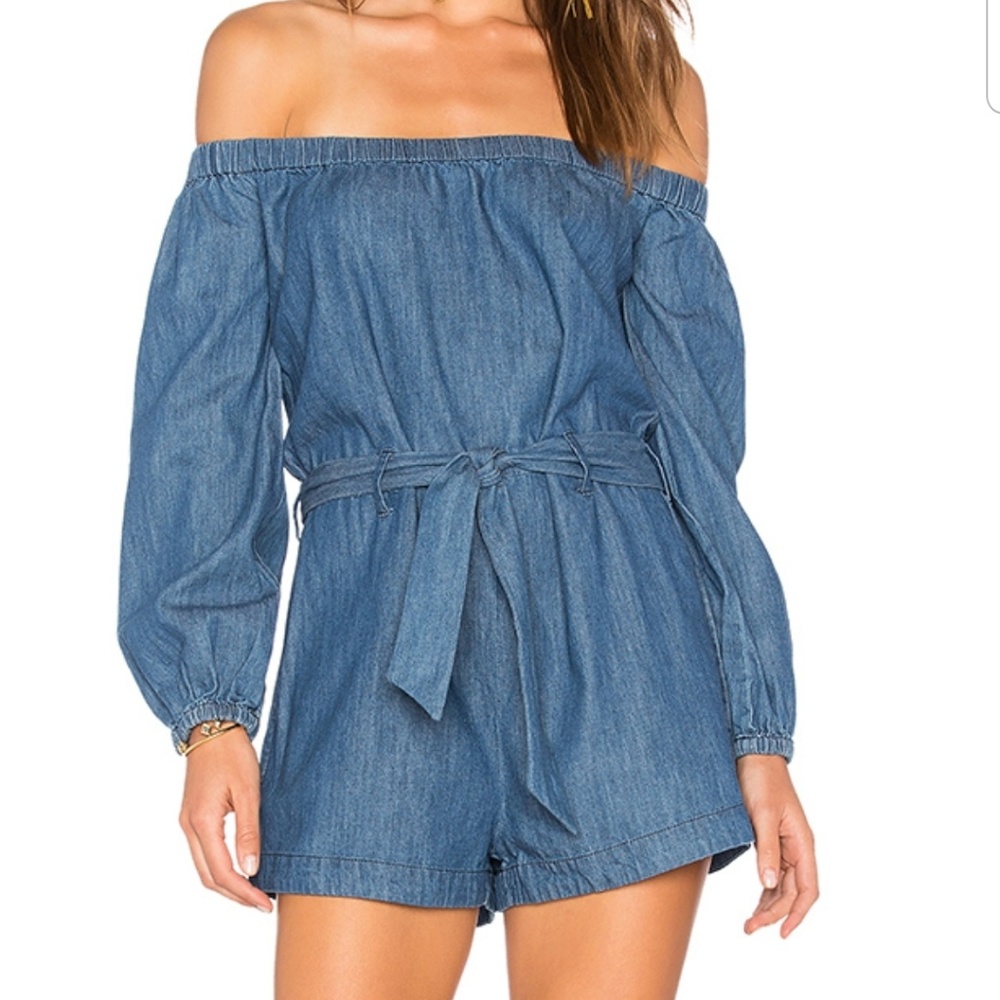 Free People Belted Romper Jumpsuit